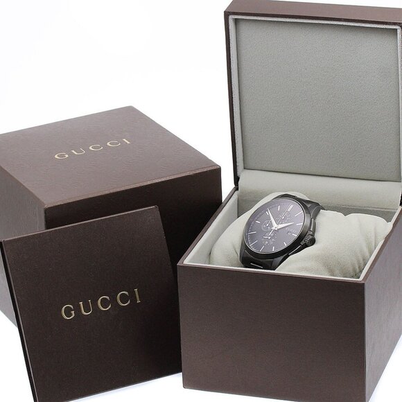 GUCCI G timeless 126.2/YA126274 Chronograph Black Dial Quartz Men's Watch - Picture 8 of 12